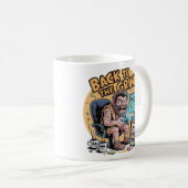 Terug Naar De Grind Funny Kantoor Holbewoner Koffiemok (Voorkant rechts)