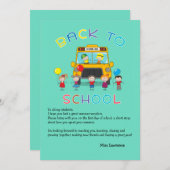 Terug naar de Ice Breaker Notecard van de leerkrac Kaart (Voorkant / Achterkant)