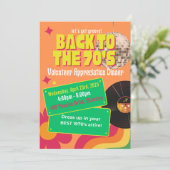 Terug naar de jaren 1970 Disco Vrijwilliger Apprec Kaart (Staand voorkant)