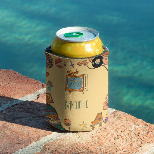 Terug naar de jaren 70 retro groovy blikjeskoeler (Insitu Zwembad)