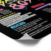 Terug naar de jaren 80, digitale download jaren 80 poster (Hoek)
