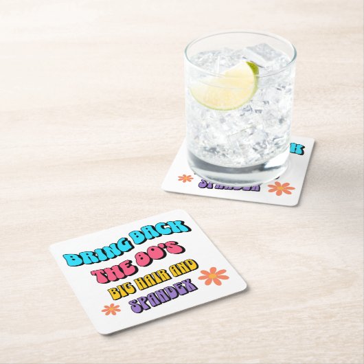 Terug naar de jaren 80 kartonnen onderzetters (Insitu)