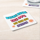 Terug naar de jaren 80 kartonnen onderzetters (Schuin)