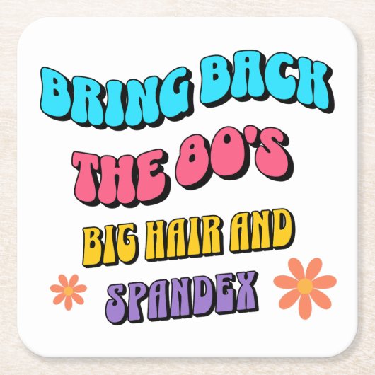 Terug naar de jaren 80 kartonnen onderzetters (Voorkant)