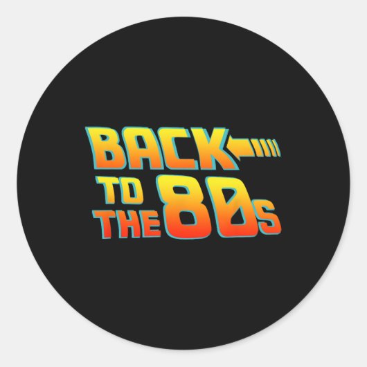 Terug naar de jaren '80 - Kostuum Grappige Dress P Ronde Sticker (Voorkant)