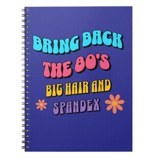 Terug naar de jaren 80 notitieboek (Voorkant)