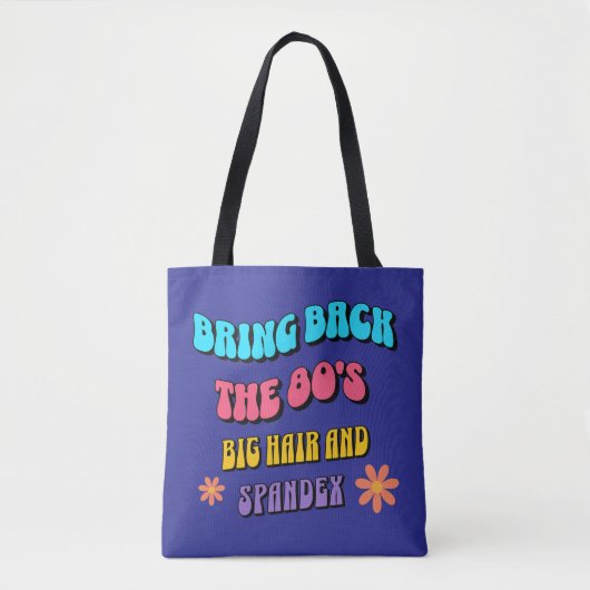 Terug naar de jaren 80 tote bag (Voorkant)