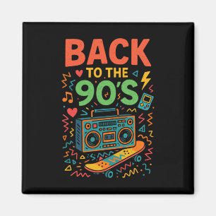 Terug naar de jaren 90 - 90 Retro Vintage Old Scho Magneet