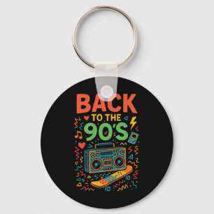 Terug naar de jaren 90 - 90 Retro Vintage Old Scho Sleutelhanger
