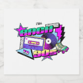 Terug naar de jaren 90 bier etiket (Enkel label)