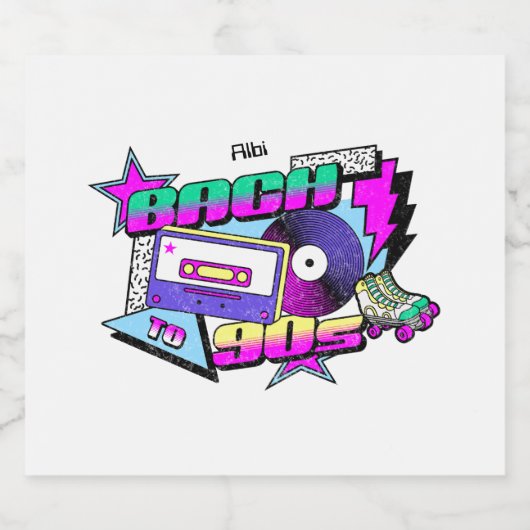 Terug naar de jaren 90 bier etiket (Enkel label)