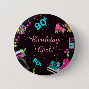 Terug naar de jaren '90, elke leeftijd, welkom ronde button 5,7 cm