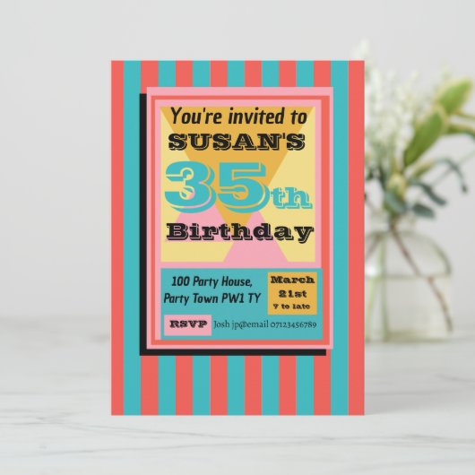 Terug naar de jaren 90 feest jaren negentig 1990 t kaart (Staand voorkant)