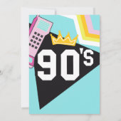 Terug naar de jaren 90 Funky Retro Neon 30e verjaa Kaart (Achterkant)