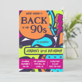 Terug naar de jaren 90 Kleurrijke Graffiti Verjaar Kaart (Staand voorkant)