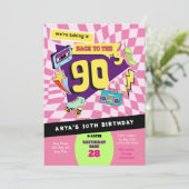 Terug naar de jaren 90 Moderne Retro Neon 30e verj Kaart (Staand voorkant)