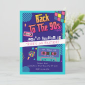 Terug naar de jaren 90 Moderne Retro Verjaardag Kaart (Staand voorkant)