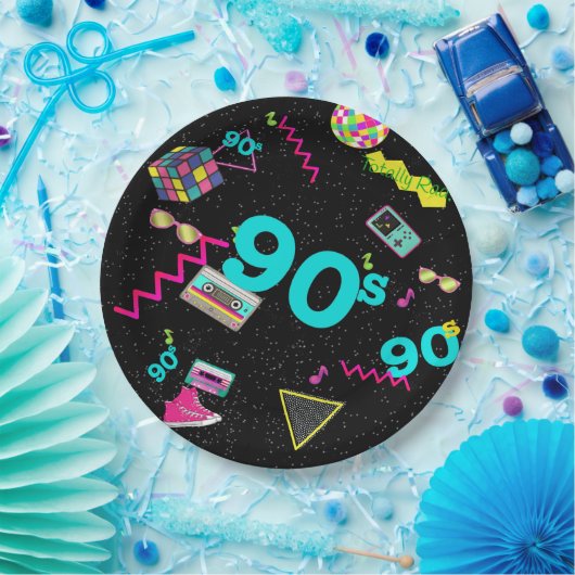 Terug naar de jaren '90, Retro, Any Age Papieren Bordje (Feest)