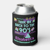 Terug naar de jaren 90 Retro Verjaardag Blikjeskoeler (Blikje Voorkant)