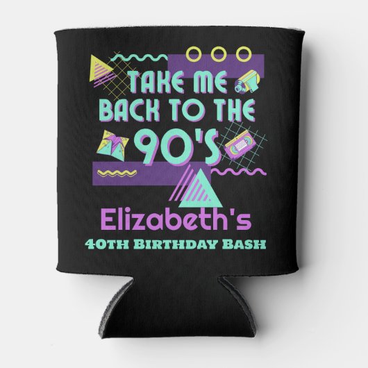 Terug naar de jaren 90 Retro Verjaardag Blikjeskoeler