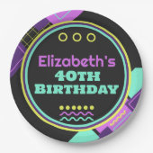 Terug naar de jaren 90 Retro Verjaardag Papieren Bordje (Voorkant)