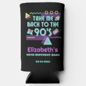 Terug naar de jaren 90 Retro Verjaardag Seltzer Blikjeskoeler (Voorkant)