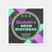 Terug naar de jaren 90 Retro Verjaardag Servet (Voorkant)