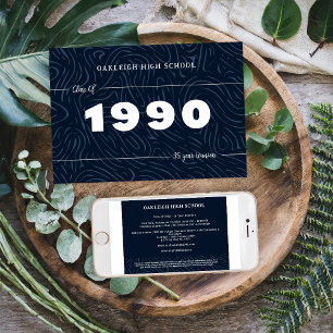 Terug naar de jaren 90 School Reünie Feest Kaart