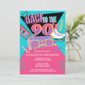 Terug naar de jaren '90 Verjaardagsfeestje Kaart (Staand voorkant)