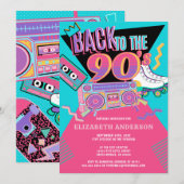 Terug naar de jaren '90 Verjaardagsfeestje Kaart (Voorkant / Achterkant)