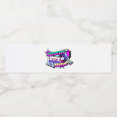 Terug naar de jaren 90 waterfles etiket (Enkel label)