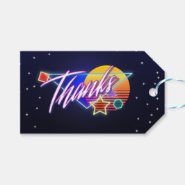 Terug naar de jaren tachtig Bedankt cadeau Labels Cadeaulabel