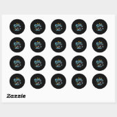 Terug naar de kleuterschool is een explosieve plan ronde sticker (Vel)