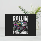 Terug naar de kleuterschool met Monster Truck Teru Kaart (Staand voorkant)