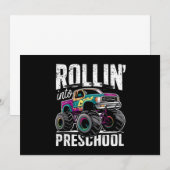 Terug naar de kleuterschool met Monster Truck Teru Kaart (Voorkant / Achterkant)