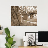 Terug naar de Natuur - Groeven en bomen Poster (Thuiskantoor)