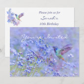 Terug naar de Natuur, Hummingbird Year Birthday Kaart (Voorkant / Achterkant)