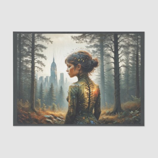 Terug naar de Natuur: meisje. Tissuepapier (Voorkant)