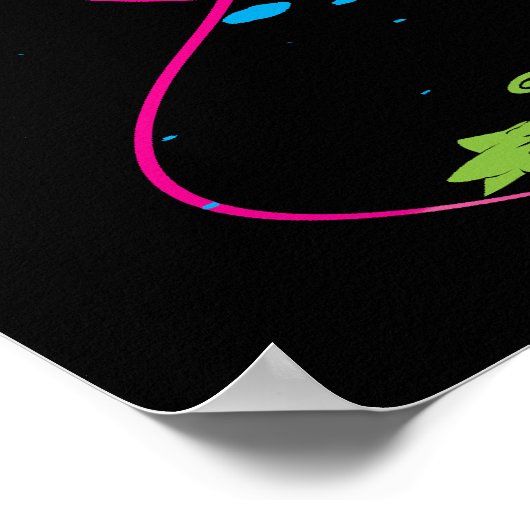 Terug naar de Neon Sneaker van 80 Poster (Hoek)