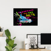 Terug naar de Neon Sneaker & Wings van 80 Poster (Thuiskantoor)