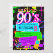 Terug naar de partijuitnodiging van de jaren '90 kaart (Voorkant)