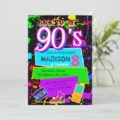 Terug naar de partijuitnodiging van de jaren '90 kaart (Staand voorkant)