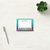 Terug naar de Rainbow Glitter Crayons van leraar Post-it® Notes (Kantoor)