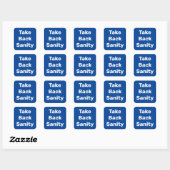 Terug naar de Rede Vierkante Sticker (Vel)