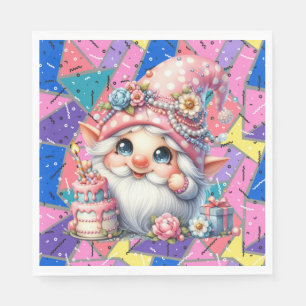 Terug naar de retro verjaardagsservetten servet