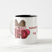 Terug naar de rode brandweerman tweekleurige koffiemok (Voorkant links)