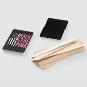 Terug naar de Roze Borstkanker Bewustzijnsmaand Handwaaier (Niet-gemonteerd)