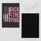 Terug naar de Roze Borstkanker Bewustzijnsmaand Notitiekaartje (Voorkant / Achterkant)