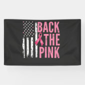 Terug naar de Roze Borstkanker Bewustzijnsmaand Spandoek (Horizontaal)