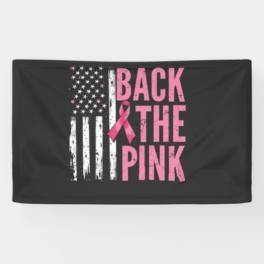 Terug naar de Roze Borstkanker Bewustzijnsmaand Spandoek (Horizontaal)